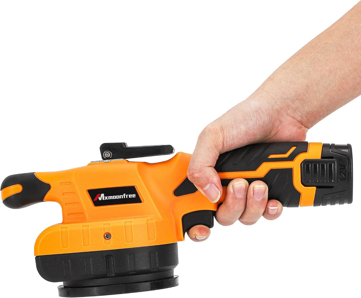 Tile Vibration Machine with Suction Cup, Storage Case, 2 Pcs 2000mAh Battery (Orange) G9633