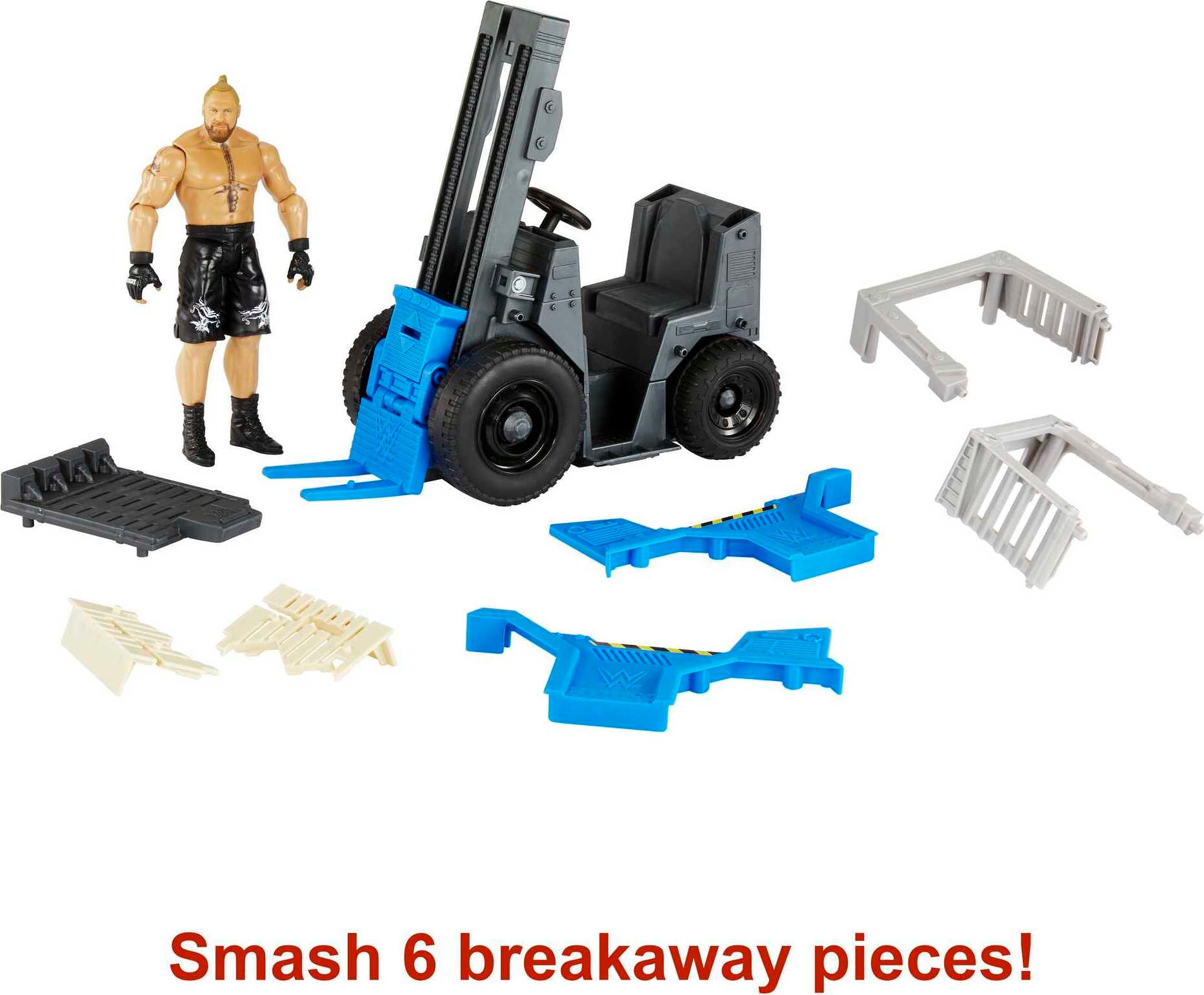 WWE Wrekkin' Slam 'n Stack Forklift Breakaway Vehicle with Action Figure (6-inch) R774928