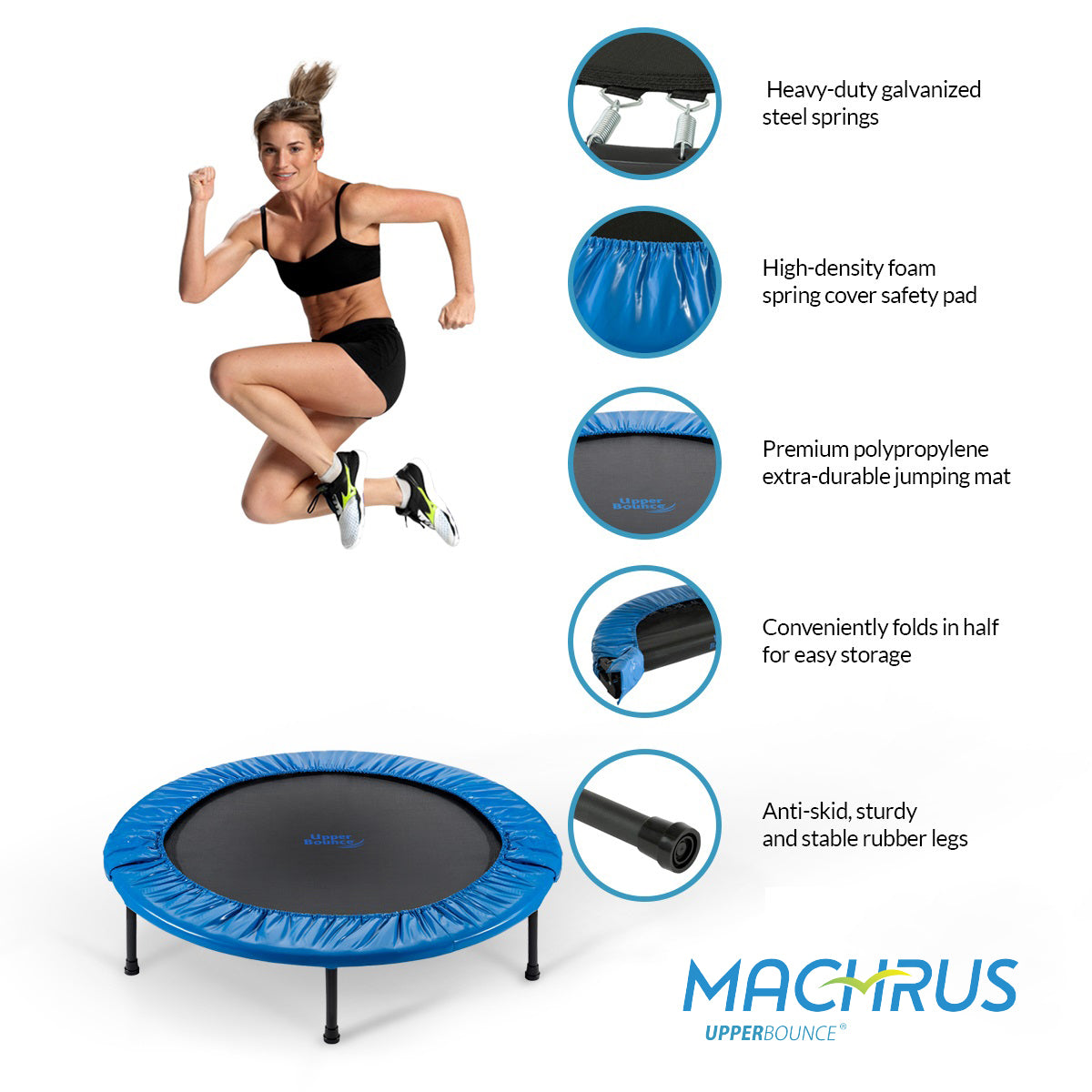 Mini Exercise Trampoline Foldable 36" with Bag E600076