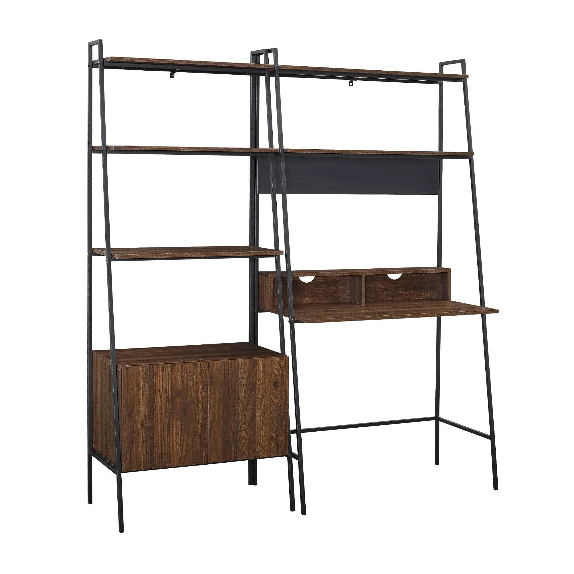 Mocha 2-Piece Desk and Storage Set I993790