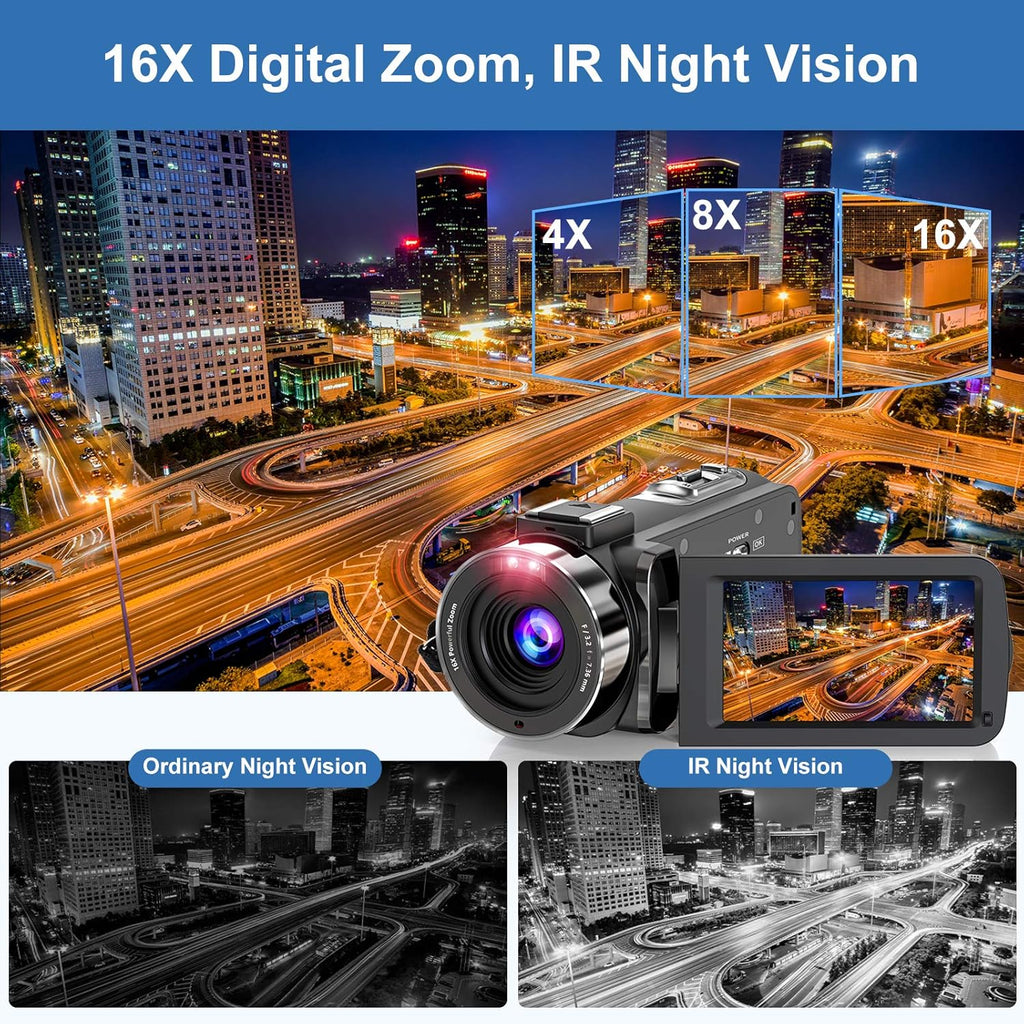 2.7K Ultra HD 36MP Vlogging Camera with Microphone P8932