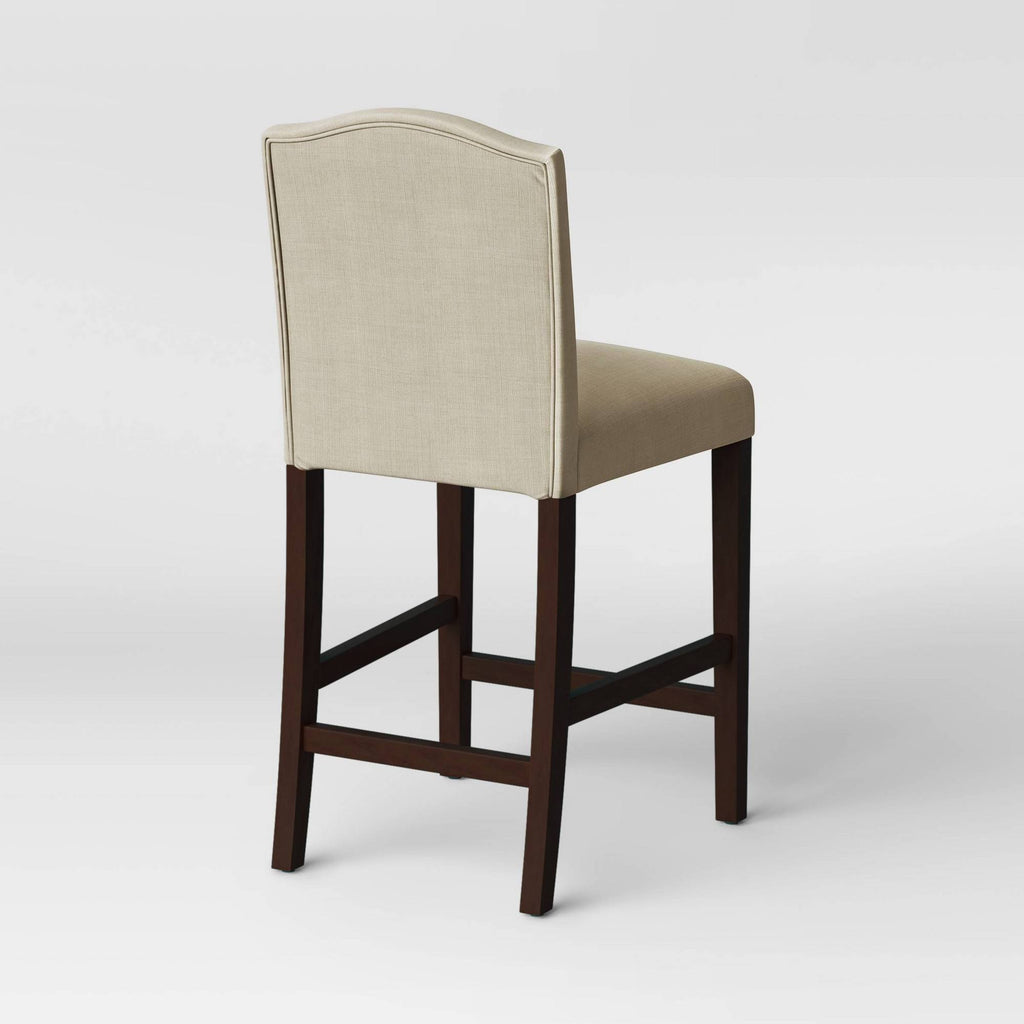 Cream Nailhead Trim Counter Height Barstool Q501