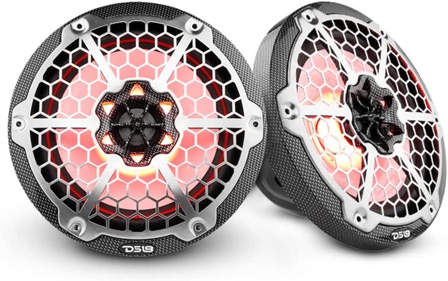 8 Inch 2-Way Coaxial Speaker Pair with Mesh Grill, Black V68134