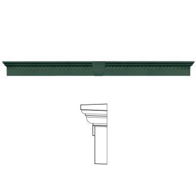 Dentil Window Header with Keystone Forest Green V4567