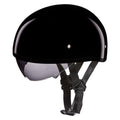 Hi-Gloss Black Half Helmet with Inner Shield H266