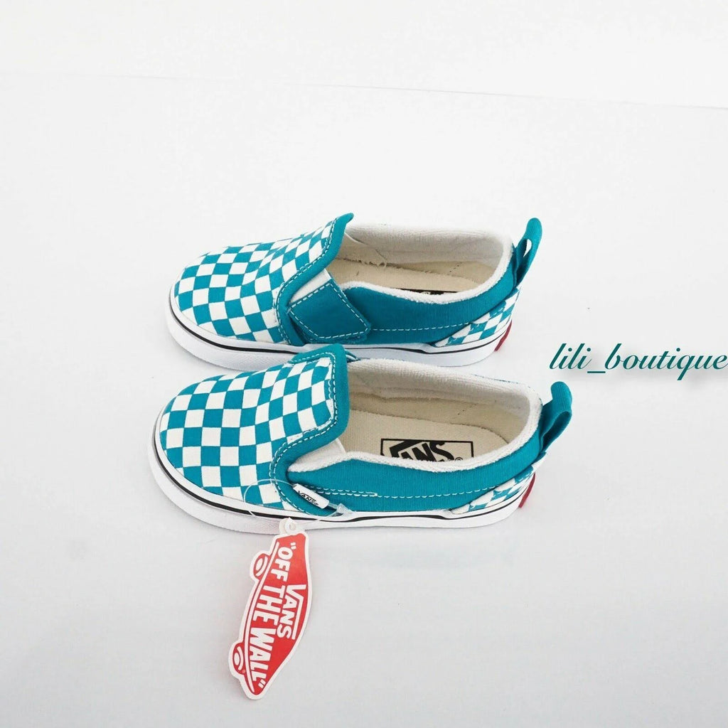 Checkerboard Slip-On V (Caribbean Sea/True White) U582876