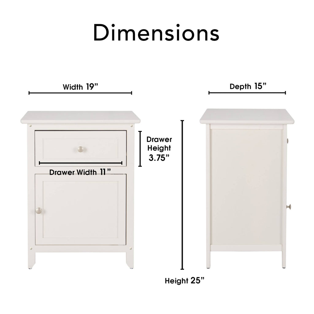 Brown Side Table with Single Drawer and Storage Cabinet X51115