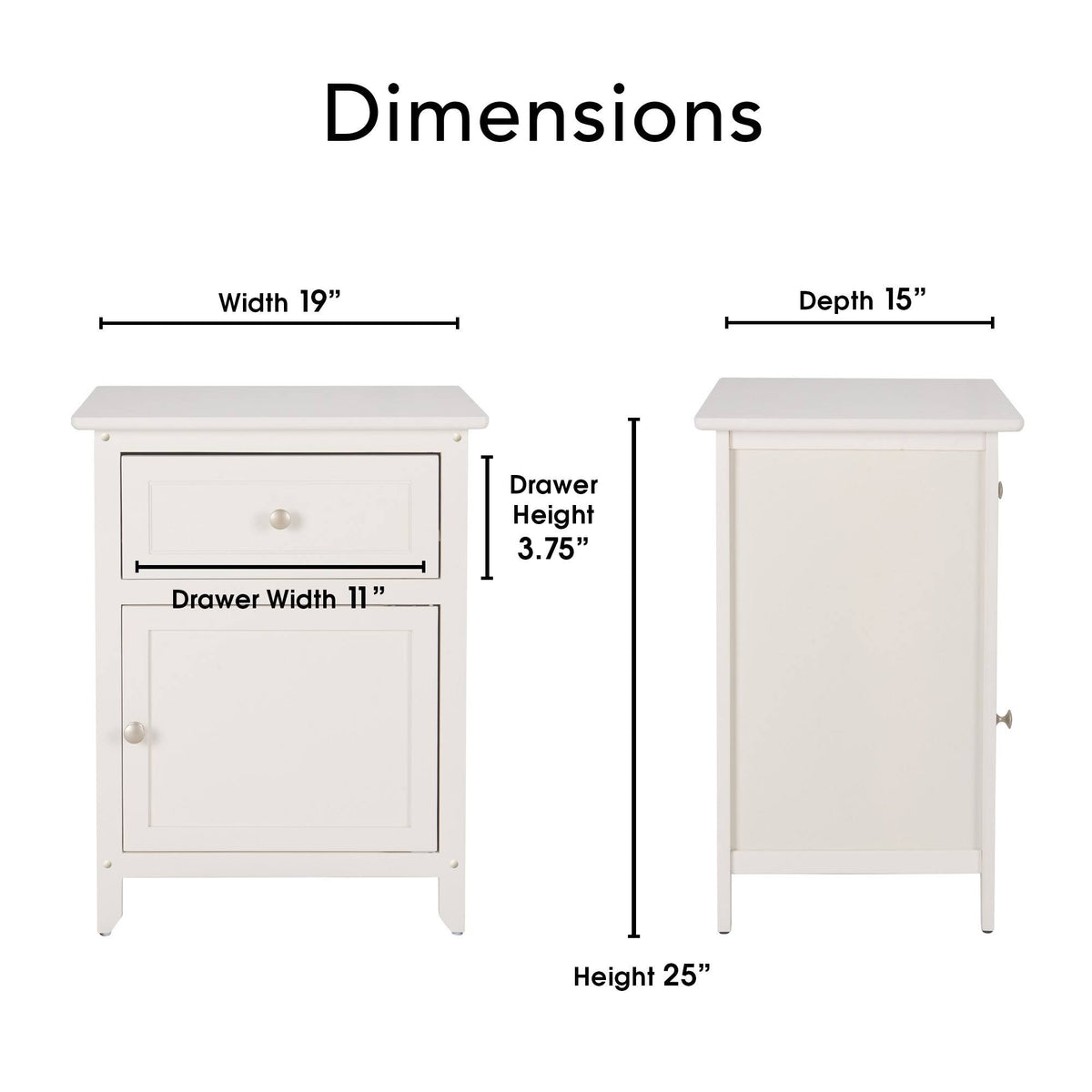 Brown Side Table with Single Drawer and Storage Cabinet X51115