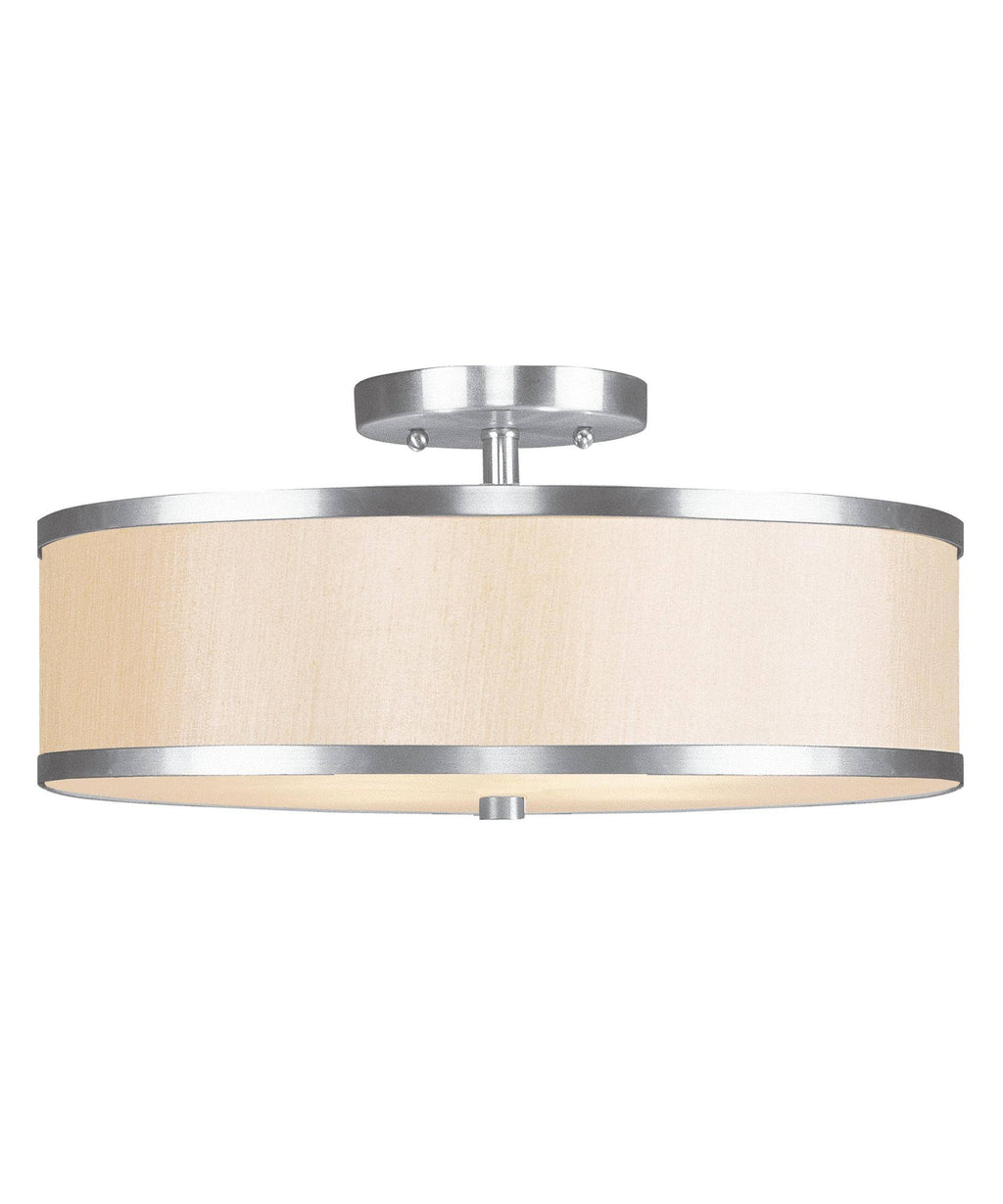 Semi Flush Mount Light, Brushed Nickel Z58292