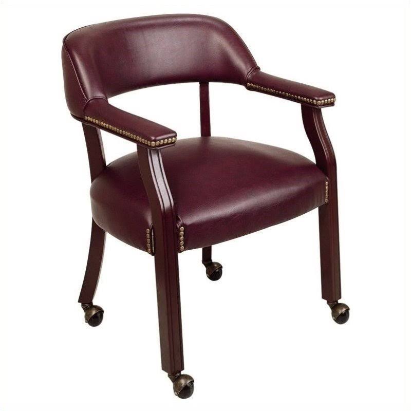 Traditional Arm Guest Chair with Casters C457