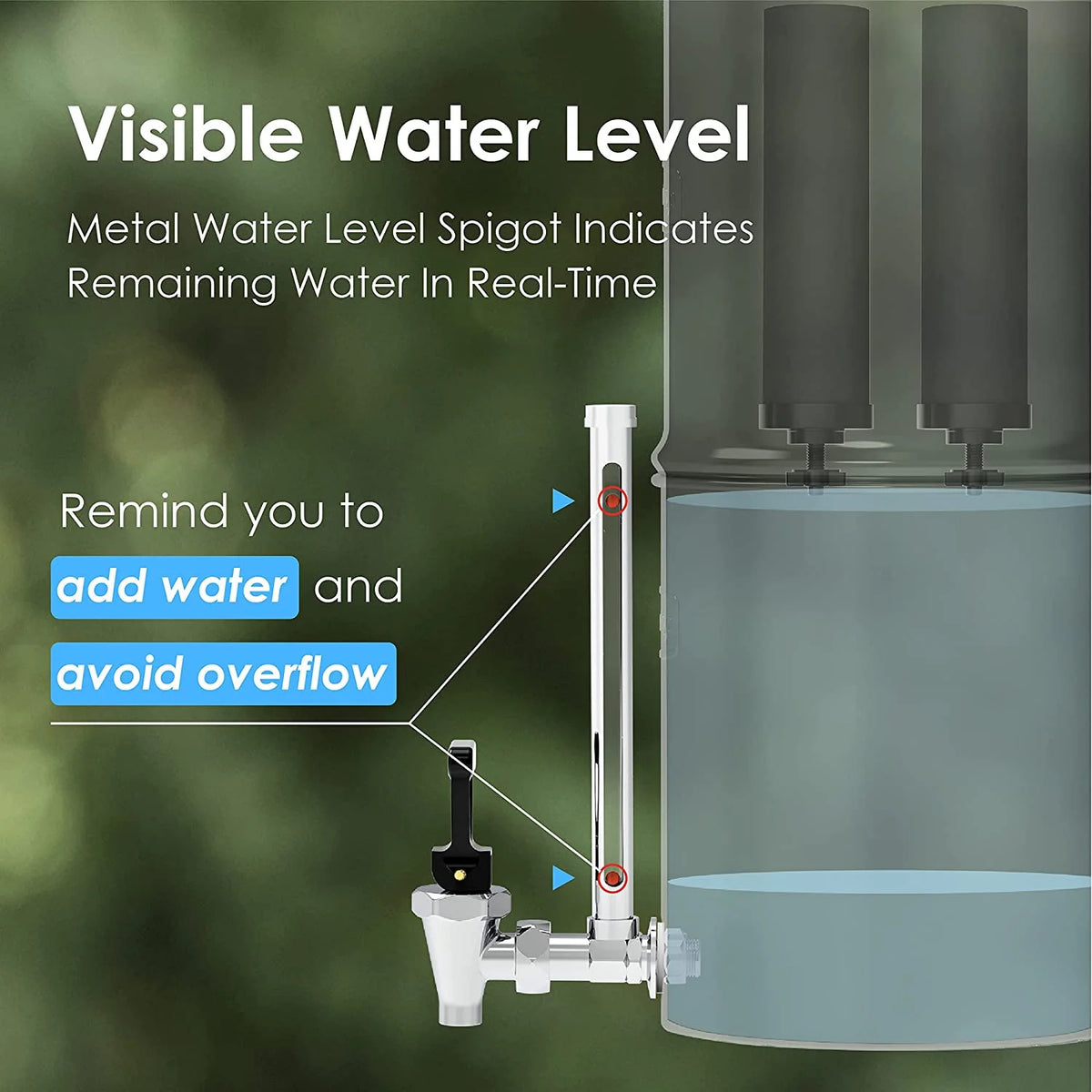 Water Filter System with 4 Filters, Stainless-steel, 2.25-gallon U89692