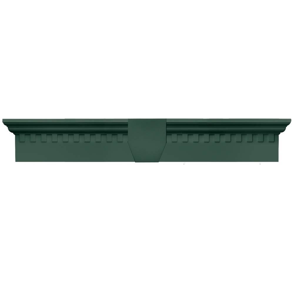 Dentil Window Header with Keystone Forest Green V4567