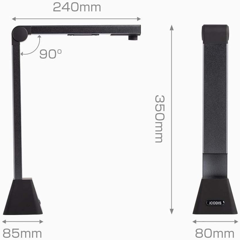 Document Camera & Overhead Scanner X3: Portable 8MP High Definition Capture Size A3 Multi-Language OCR USB Doc Cam Pack of 2 T283755
