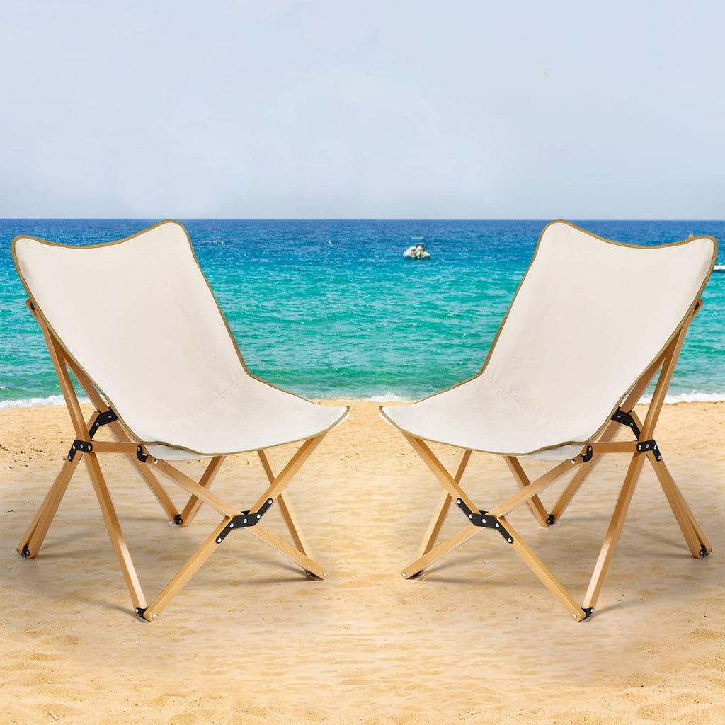 Wood Camping Chair with Carry Bag F264611