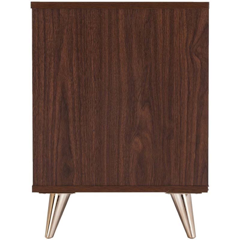Walnut Bedside Table with Drawers P784019