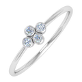 0.04 Carat Diamond Stackable Ring in 10K White Gold Ring Size 6 D7154