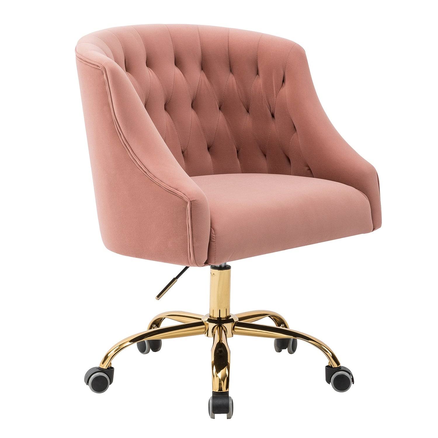 Grey Swivel Height Adjustable Task Chair with Gold Base I1617