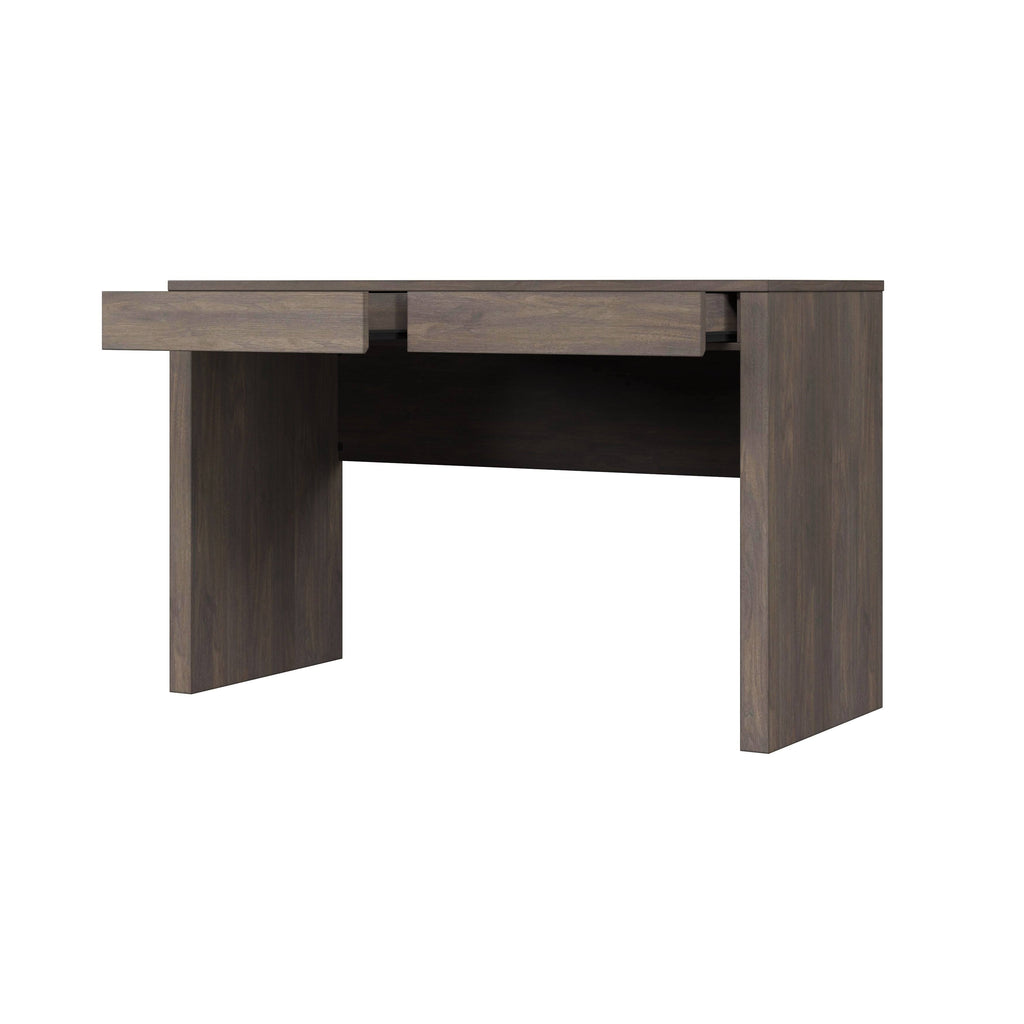 High Gloss Black 2 Drawers Rectangular Desk S444