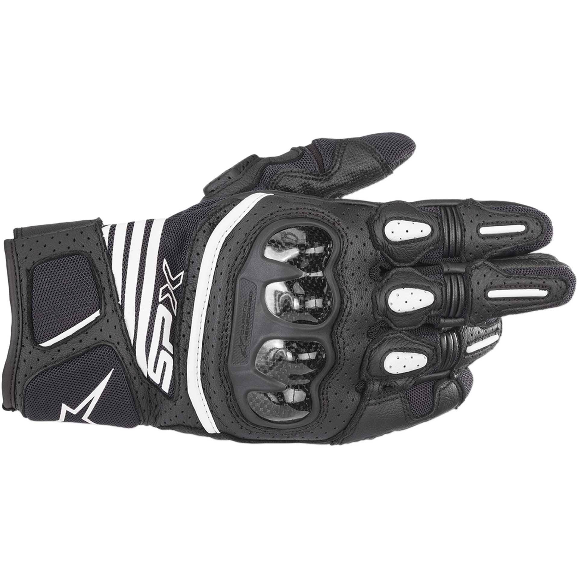 Black White Red Fluo Carbon Gloves G4864