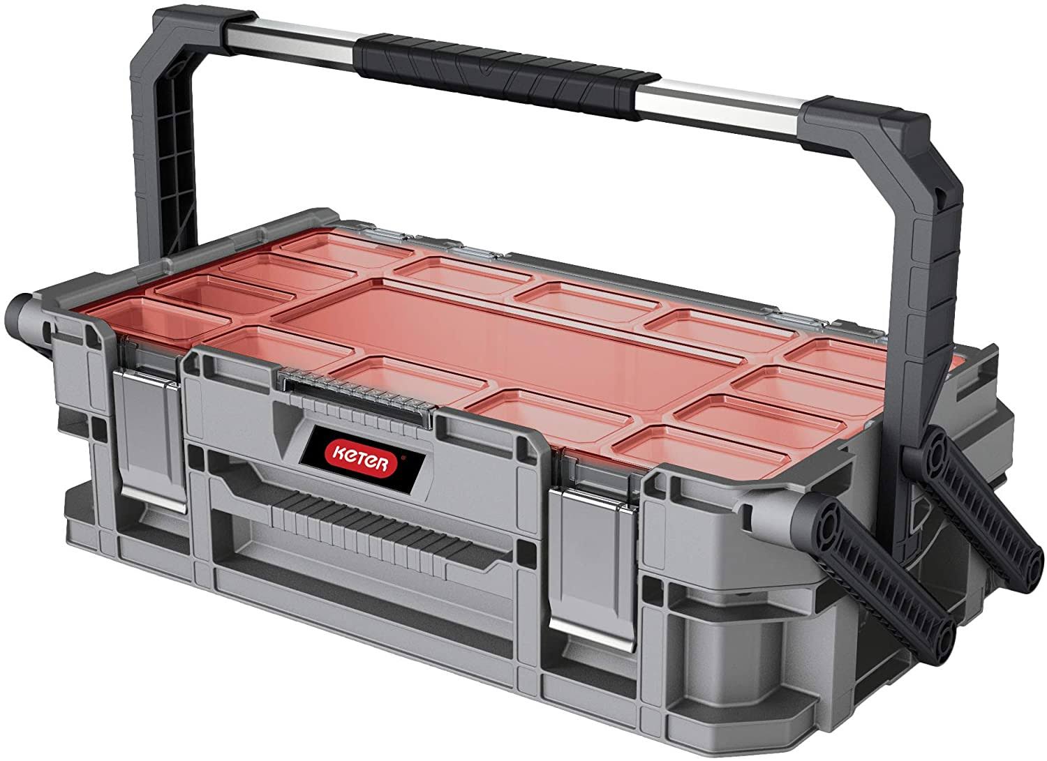 Large 2 Tier Tool Box with 11 Removable Compartments Z275534