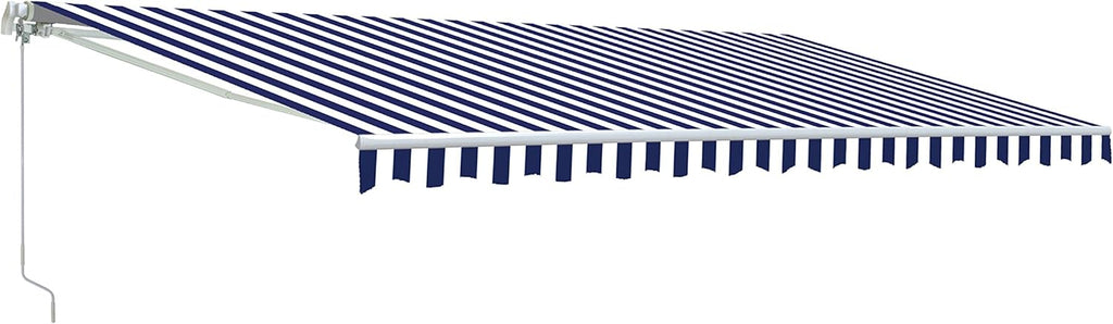 Brown 13 x 10 Feet Retractable Patio Awning Y34483