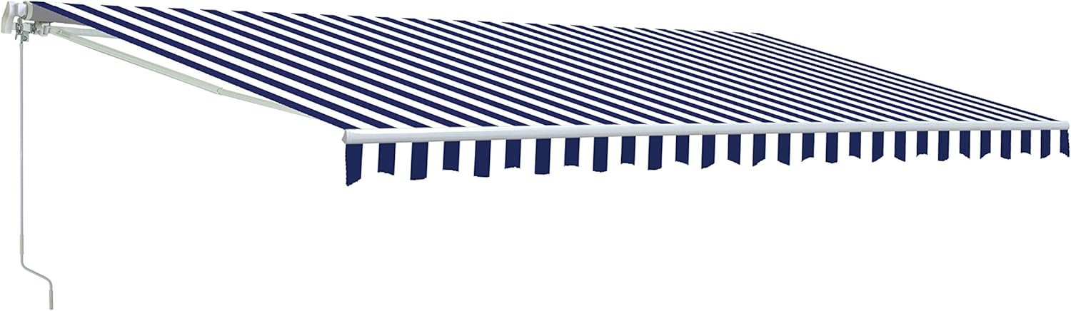 Brown 13 x 10 Feet Retractable Patio Awning Y34483