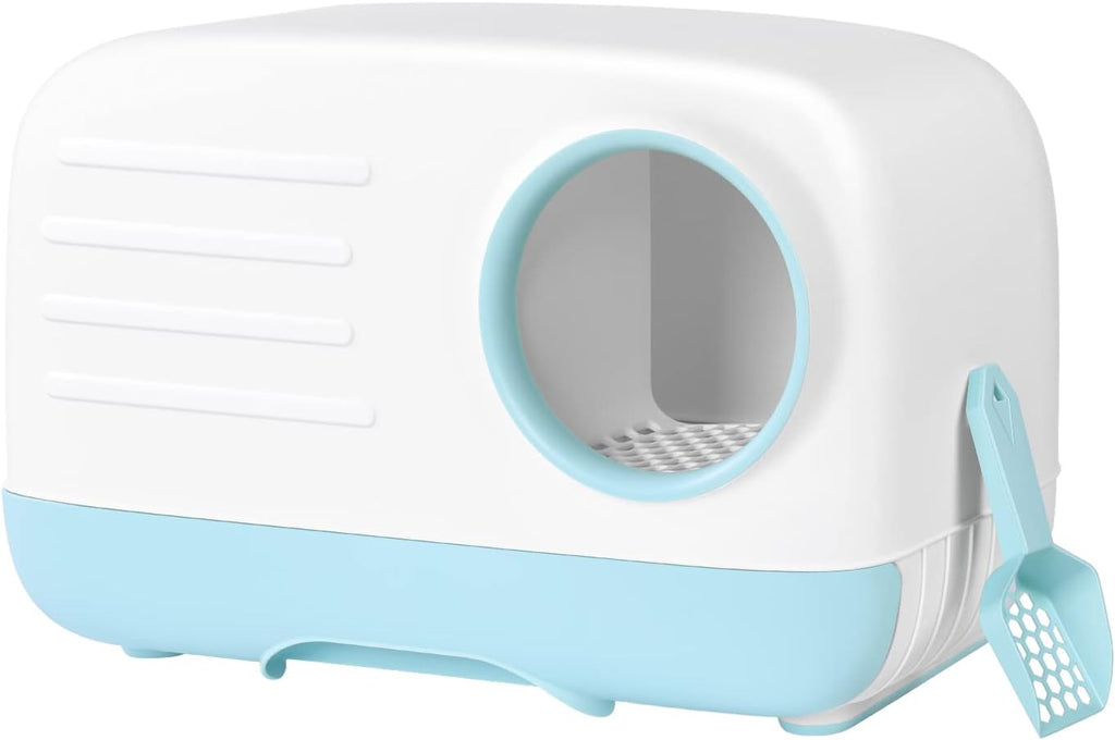 Fully Enclosed Cat Litter Box with Pull-Out Litter Tray and Litter Scoop A631