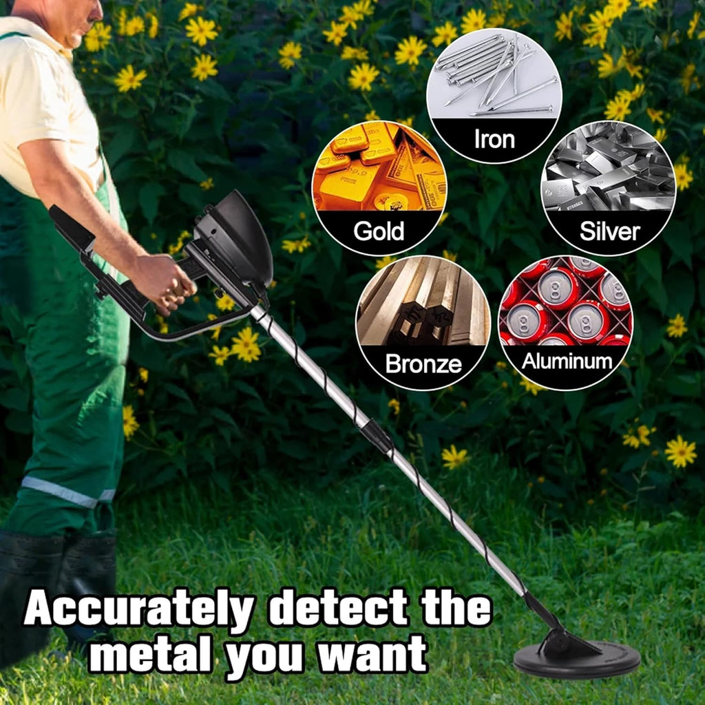 3" LCD Display Underground Metal Detector with 8" Waterproof Search Coil U685878
