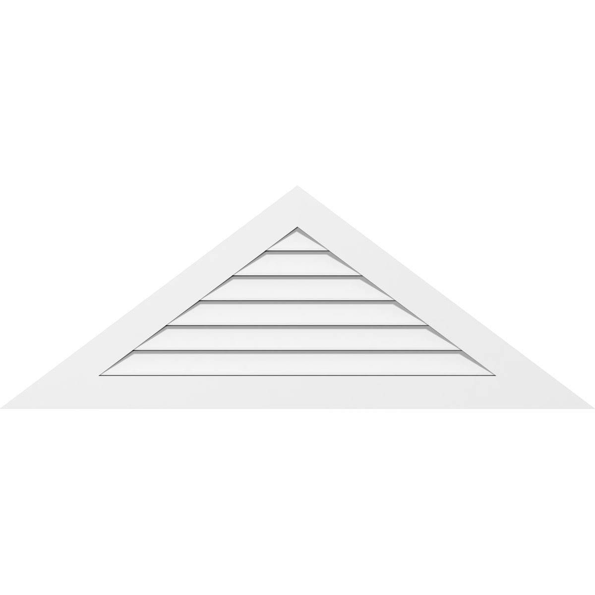 42x22W x 17-1/2x22H Triangle Surface Mount PVC Gable Vent O51310