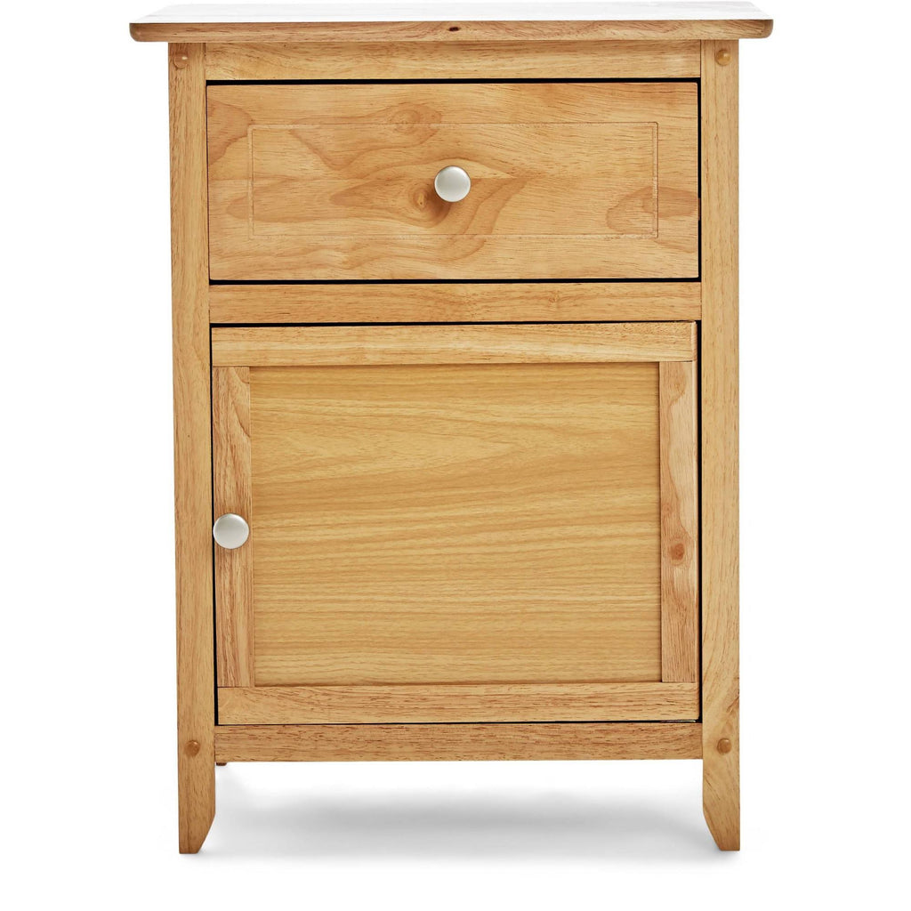 Brown Side Table with Single Drawer and Storage Cabinet X51115