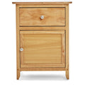 Brown Side Table with Single Drawer and Storage Cabinet X51115