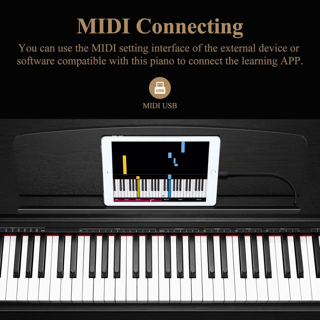 88-Key Digital Piano with Weighted Keys P4742