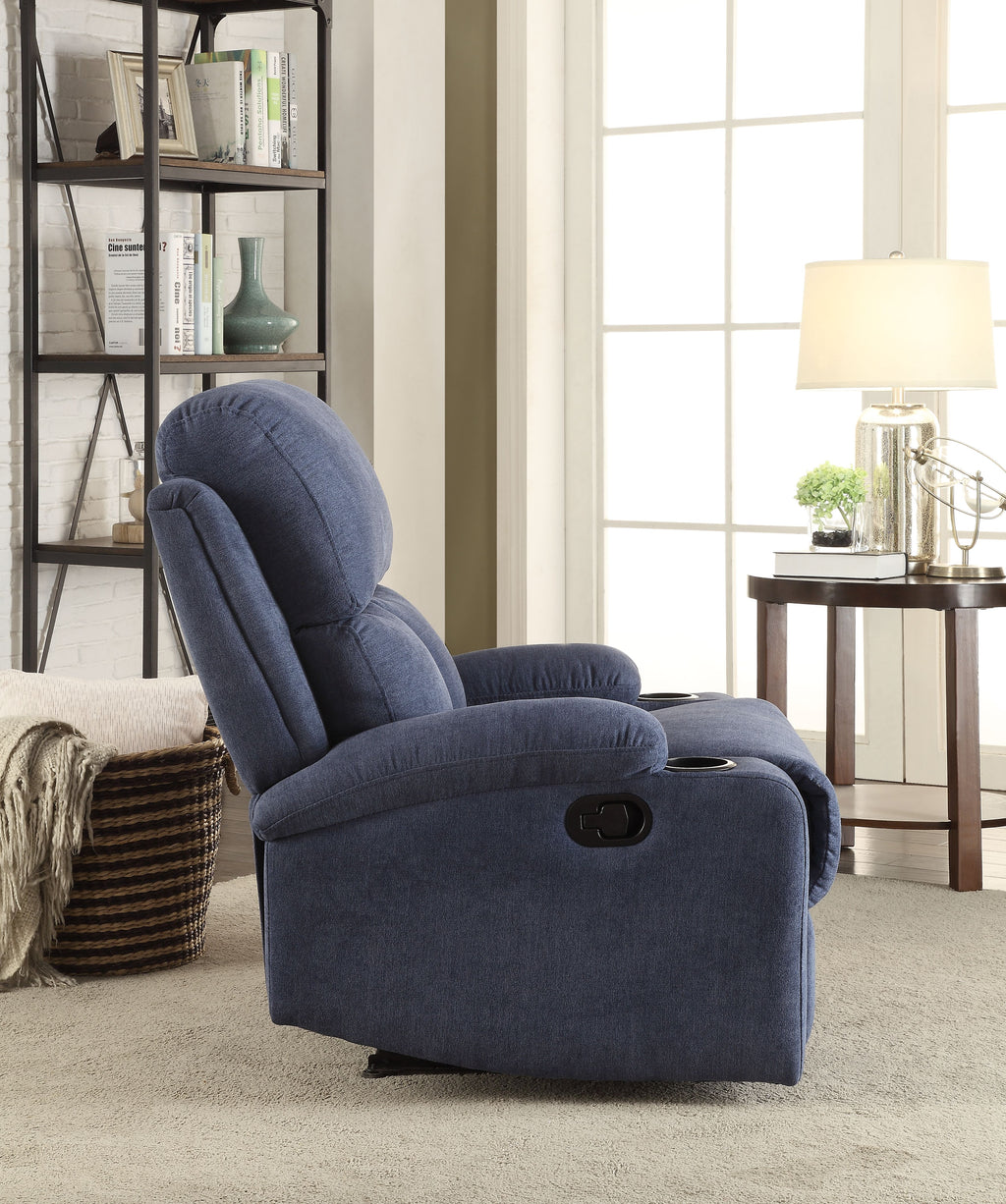 Blue Velvet Recliner Y9124