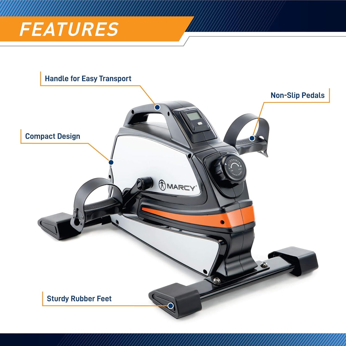 Portable Magnetic Mini Cycle Under-Desk Pedal Exerciser H916219