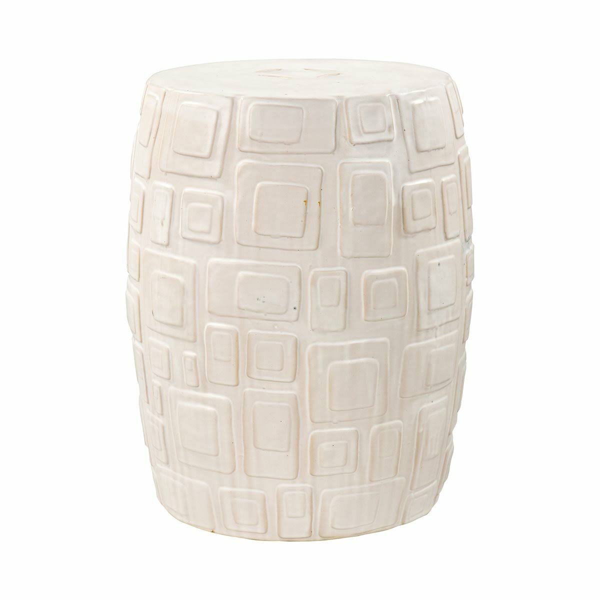 White Finish 18 inch Stool M13113
