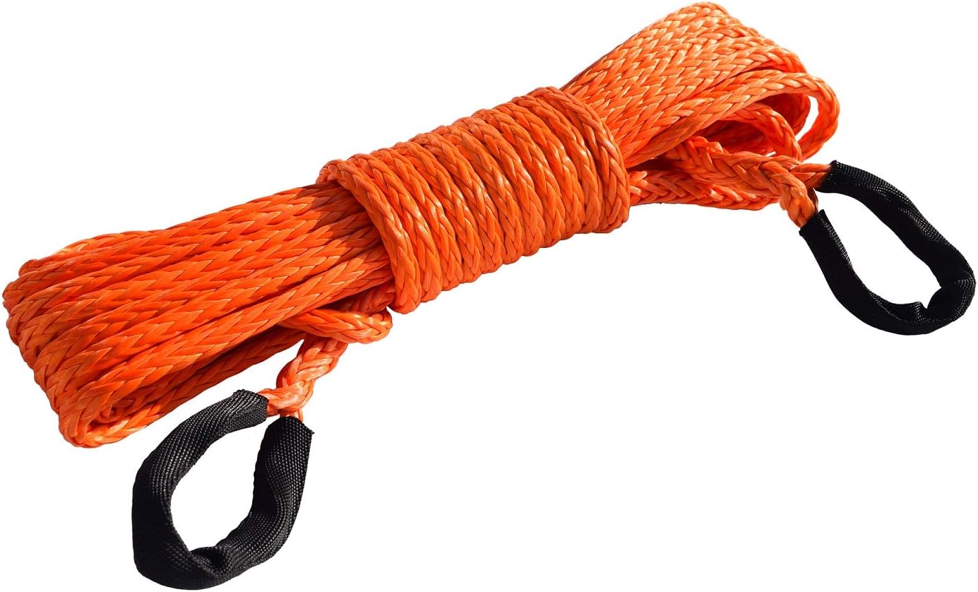 50ft 10mm Synthetic Winch Rope Extension (Orange) H905296