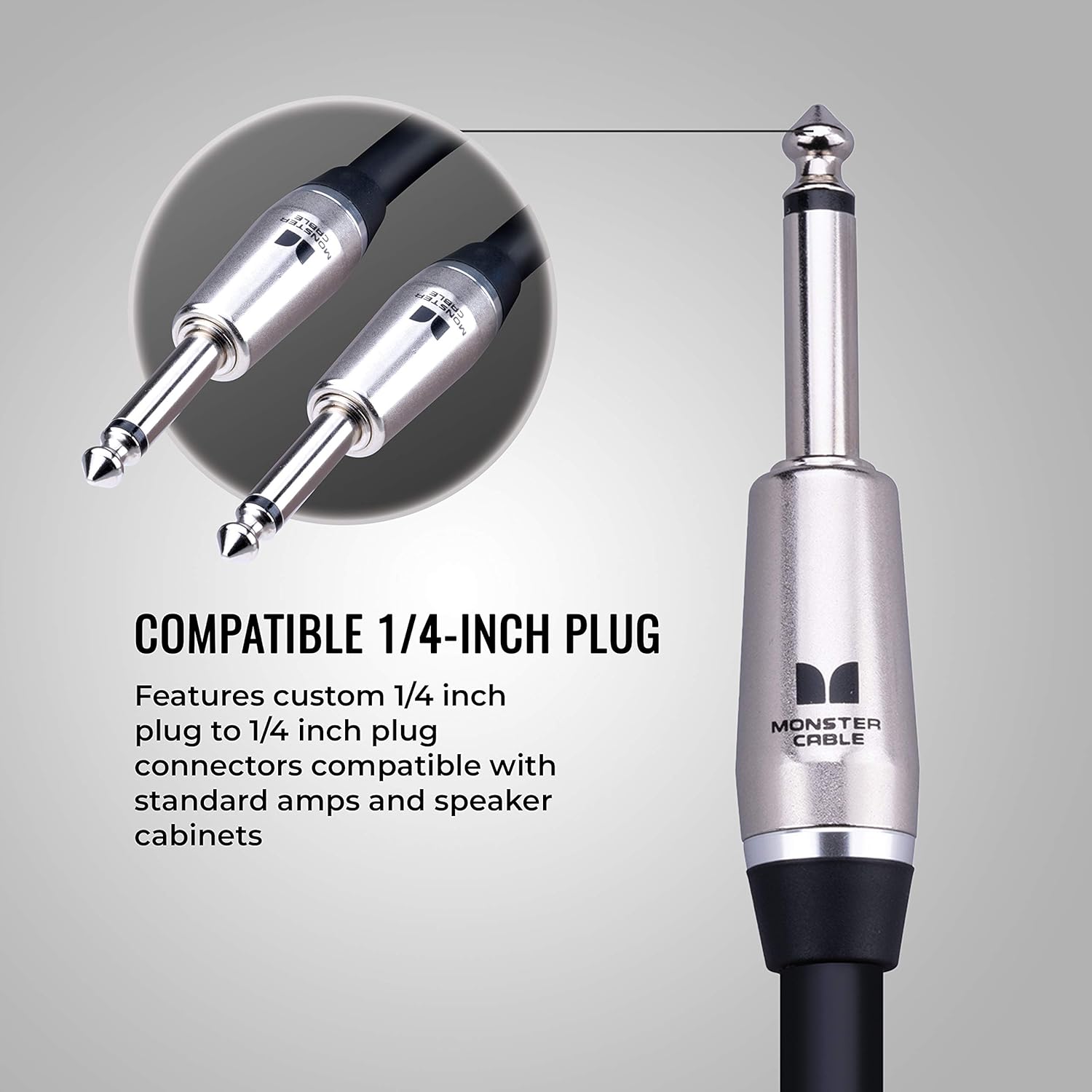 6 ft Straight 1/4 Speaker Cable Pack of 2 Z365568