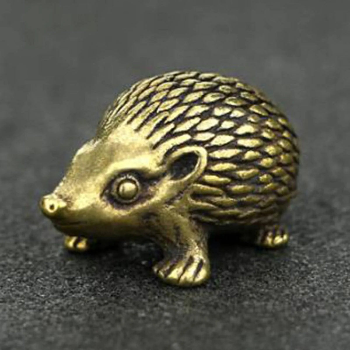 Brass Hedgehog Statue Home Decor Ornaments T4359