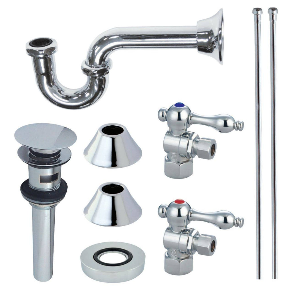 Chrome Sink Trim Kit with P-Trap for Vessel Sink with Overflow Hole Z84186