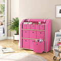 Multi-Bin Storage Cabinet with Metal Shelf Frame U886