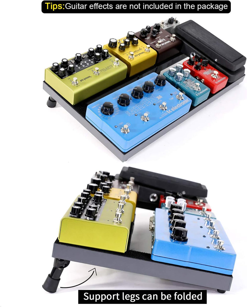 Aluminum Alloy Effect Pedalboard with Carry Case X559