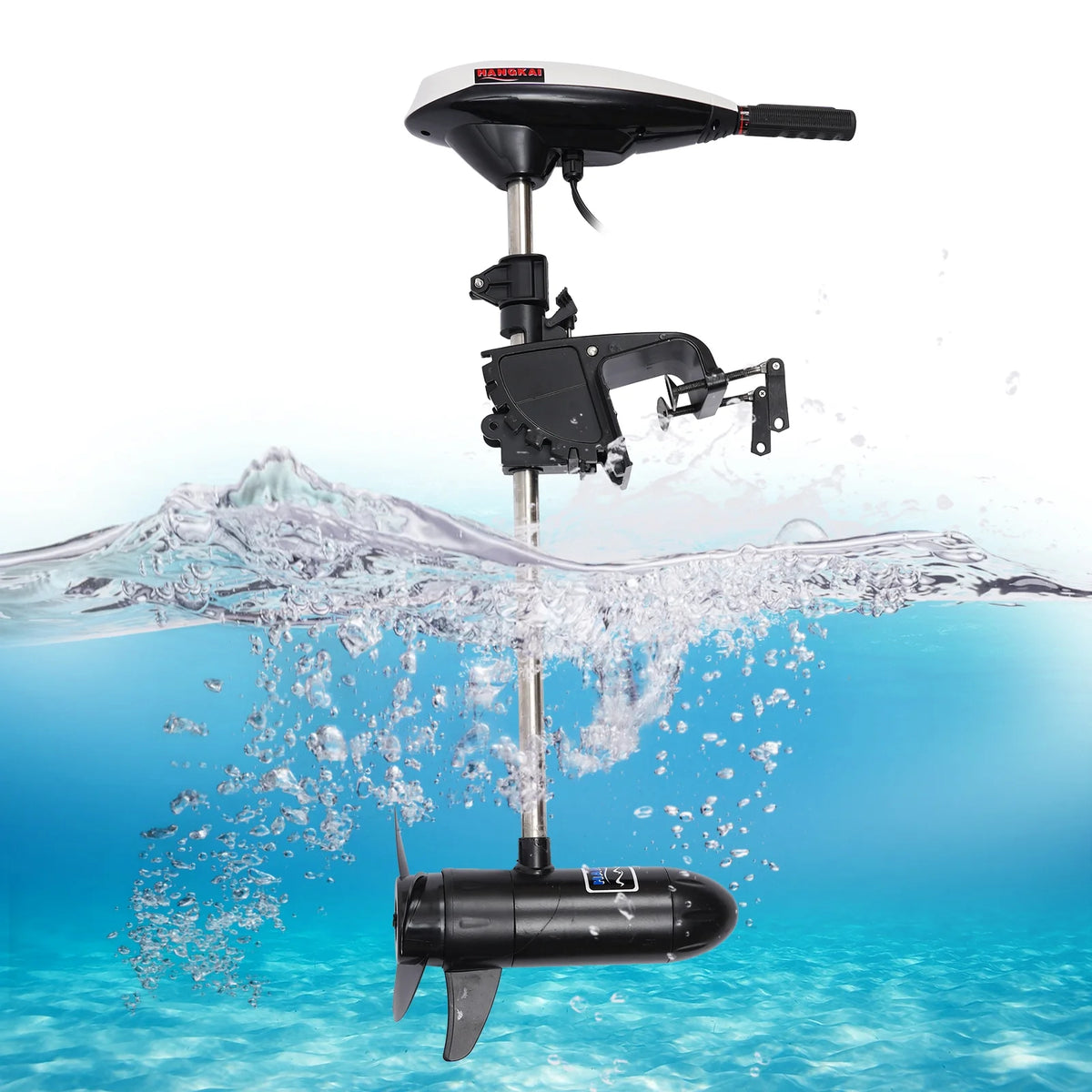 Electric Trolling Motor 45LBS Thrust 12V Boat Motor with Retractable Handle Y7557