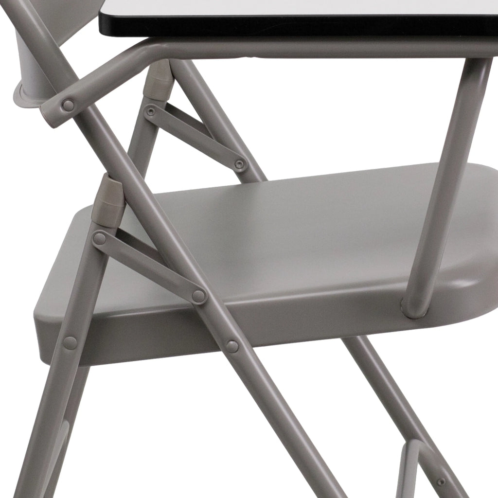 2 Pack Steel Folding Chair with Tablet Arm G8468