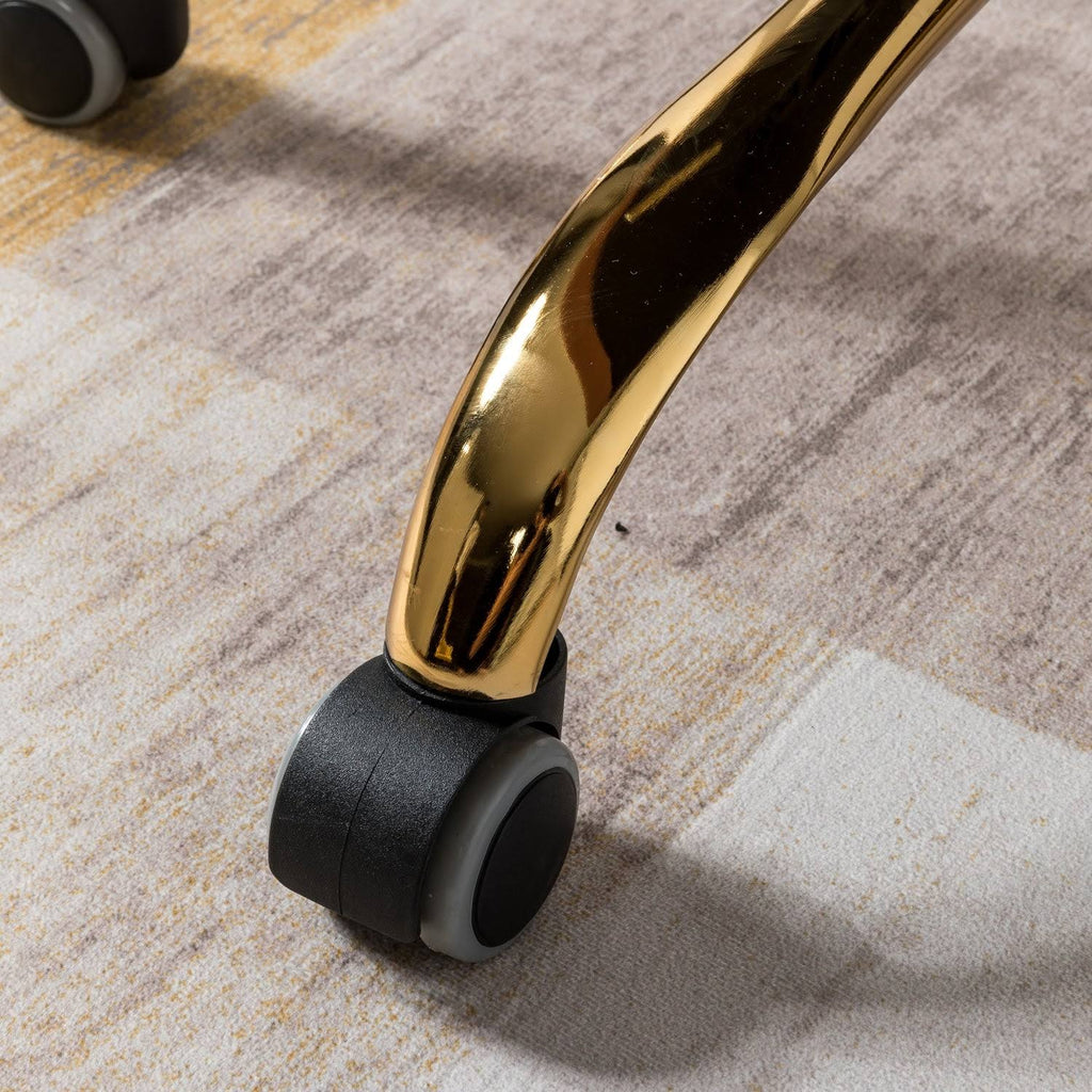 Grey Swivel Height Adjustable Task Chair with Gold Base I1617