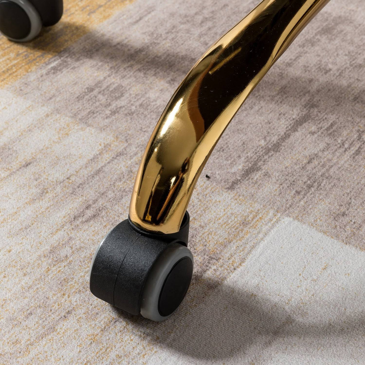 Grey Swivel Height Adjustable Task Chair with Gold Base I1617