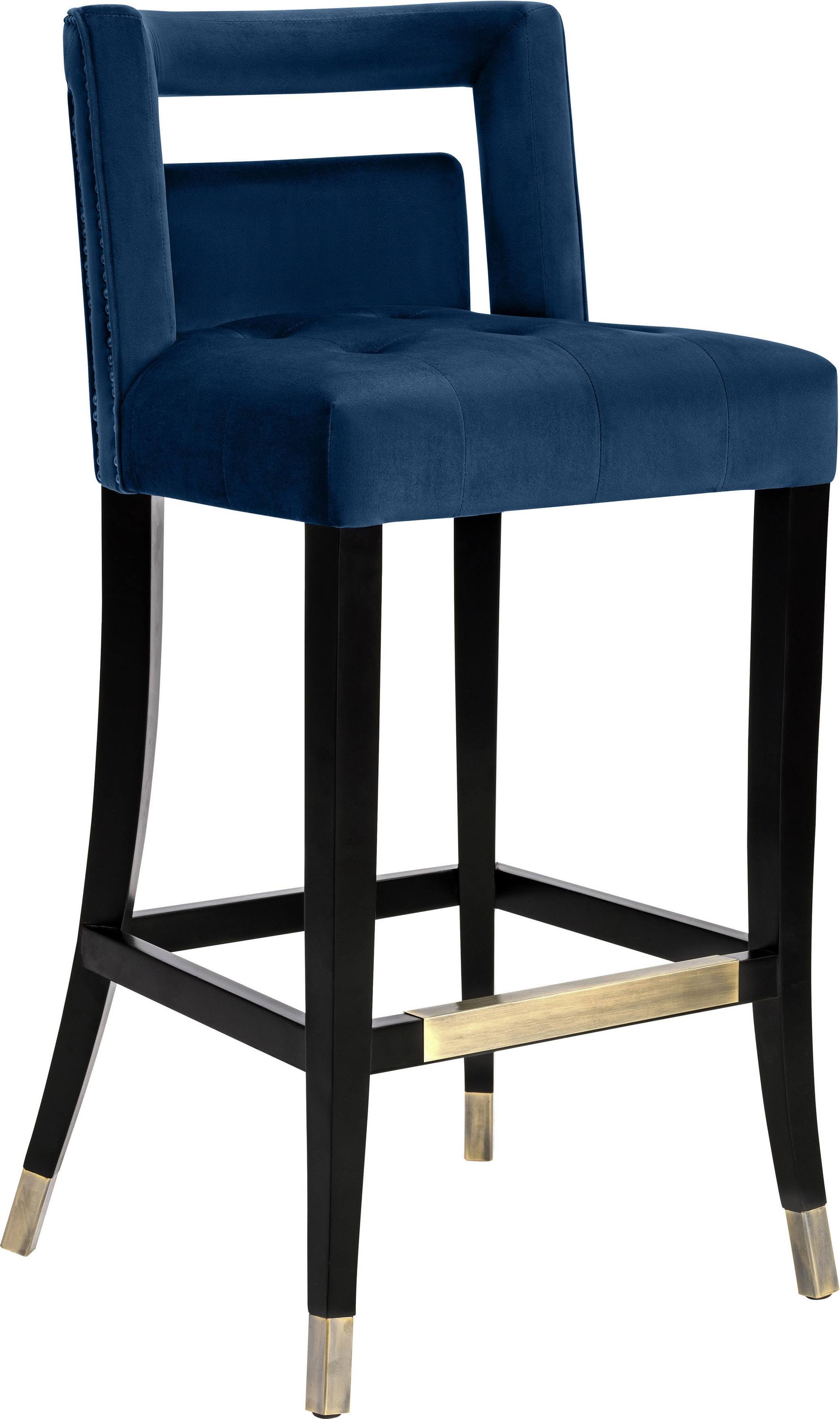 Navy Velvet Stool R6082