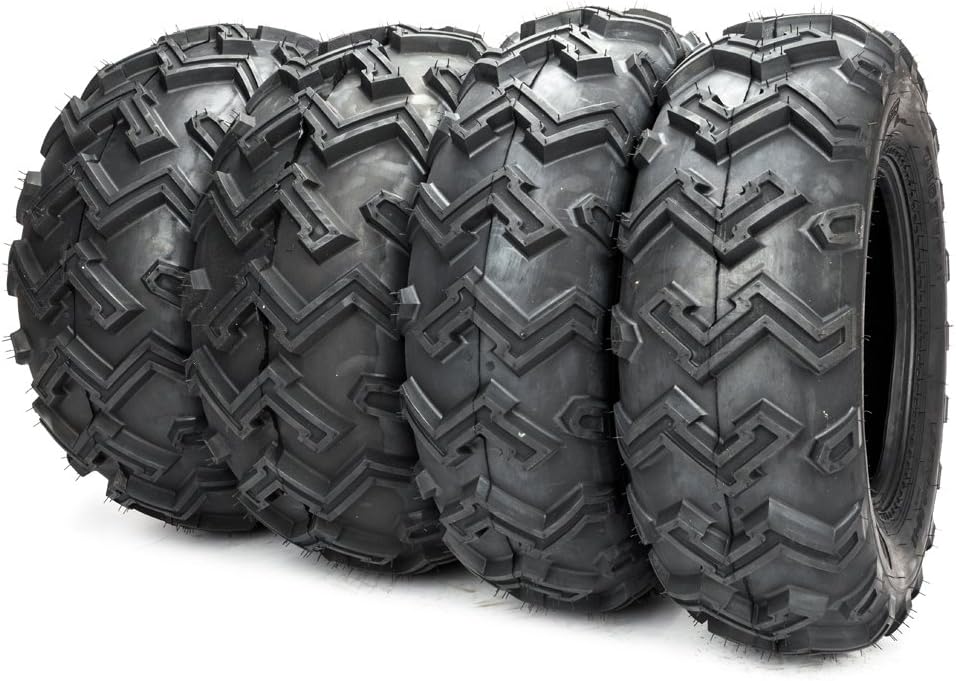 4PCS 25x8-12 Front & 25x10-12 Rear 6 Ply ATV/UTV Tubeless Tires A80319