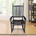 Black Slat Back Rocking Chair N307
