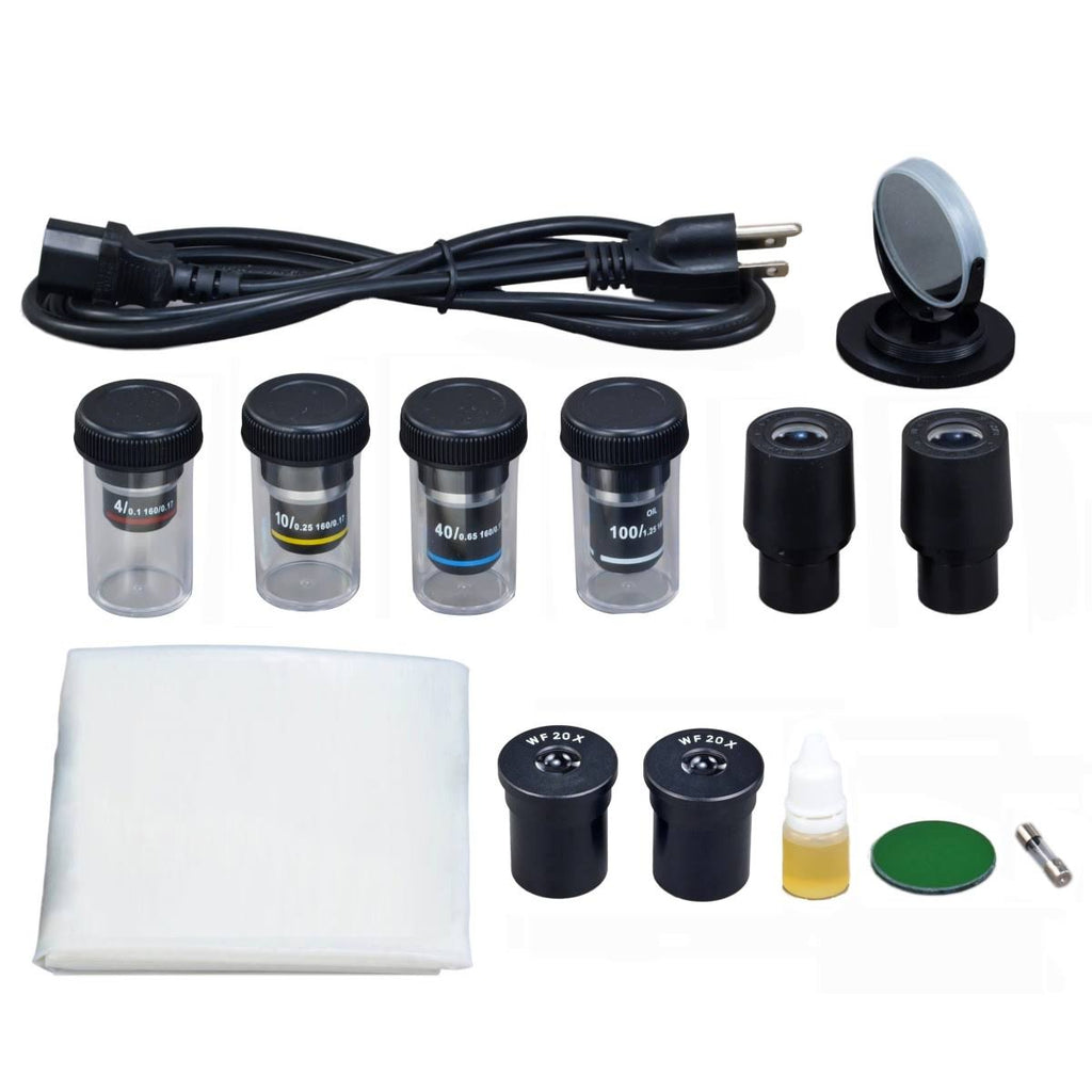40X-2000X Phase Contrast Binocular Compound LED Microscope with 5MP Camera L243491
