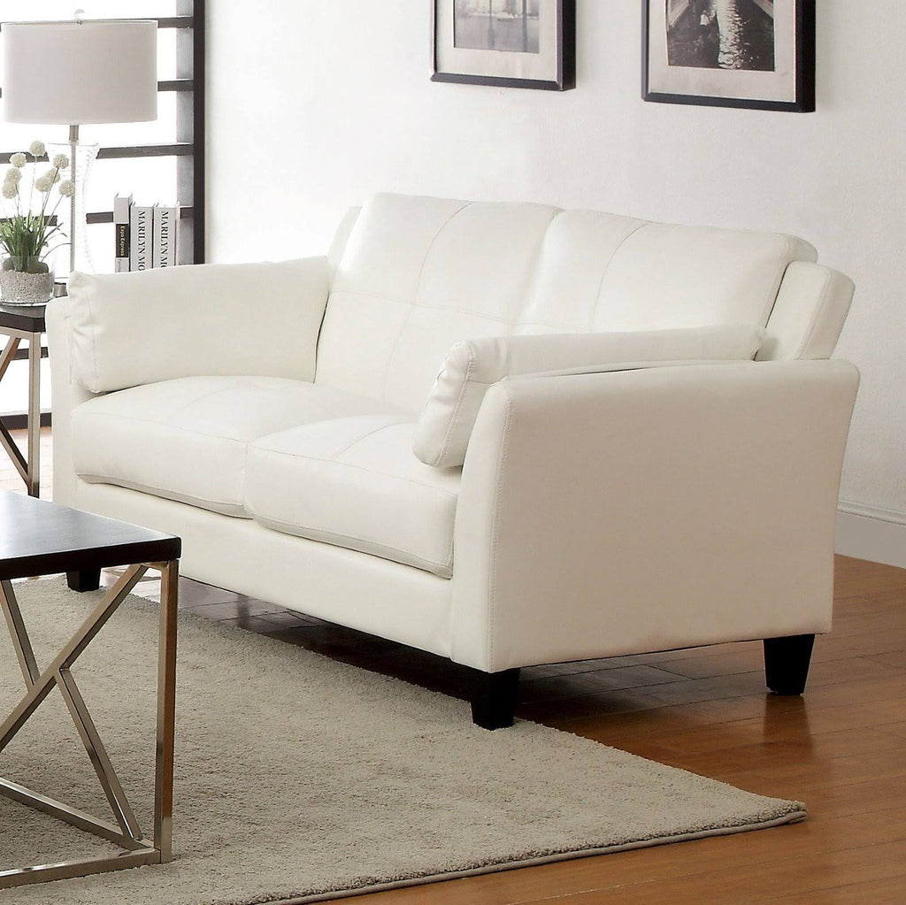 White Loveseat C47936